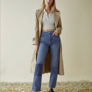 CYNTHIA PATCH HIGH RISE STRAIGHT JEANS